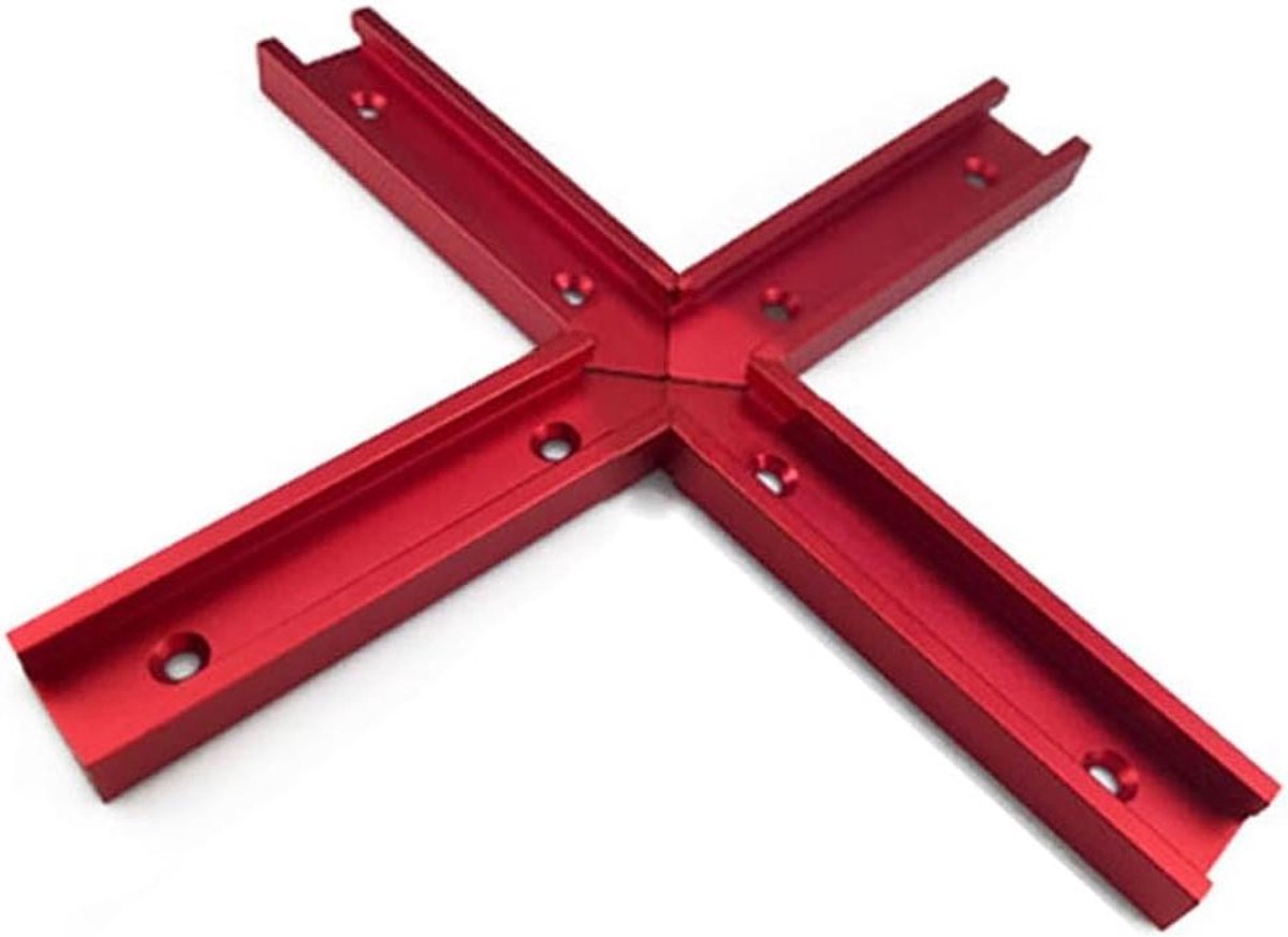 T-spoor Verbindingen - Houtbewerking Jig - Precisie Werk - Aluminium Legering - 4 Stuks - Zilver