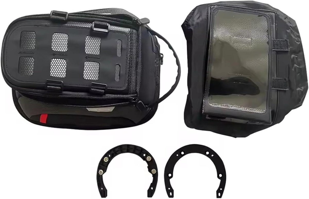 Motorfiets Tanktas - Brandstoftank tas - Motorreis Navigatie - Snelsluiter Systeem - 4.5-6.5L Capaciteit - Zwart