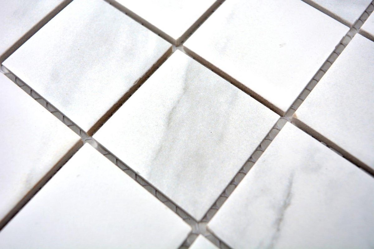 Keramische Mozaïektegels - Mozaïekmatten Wandtegels - Badkamer Decoratie - Carrara Optiek