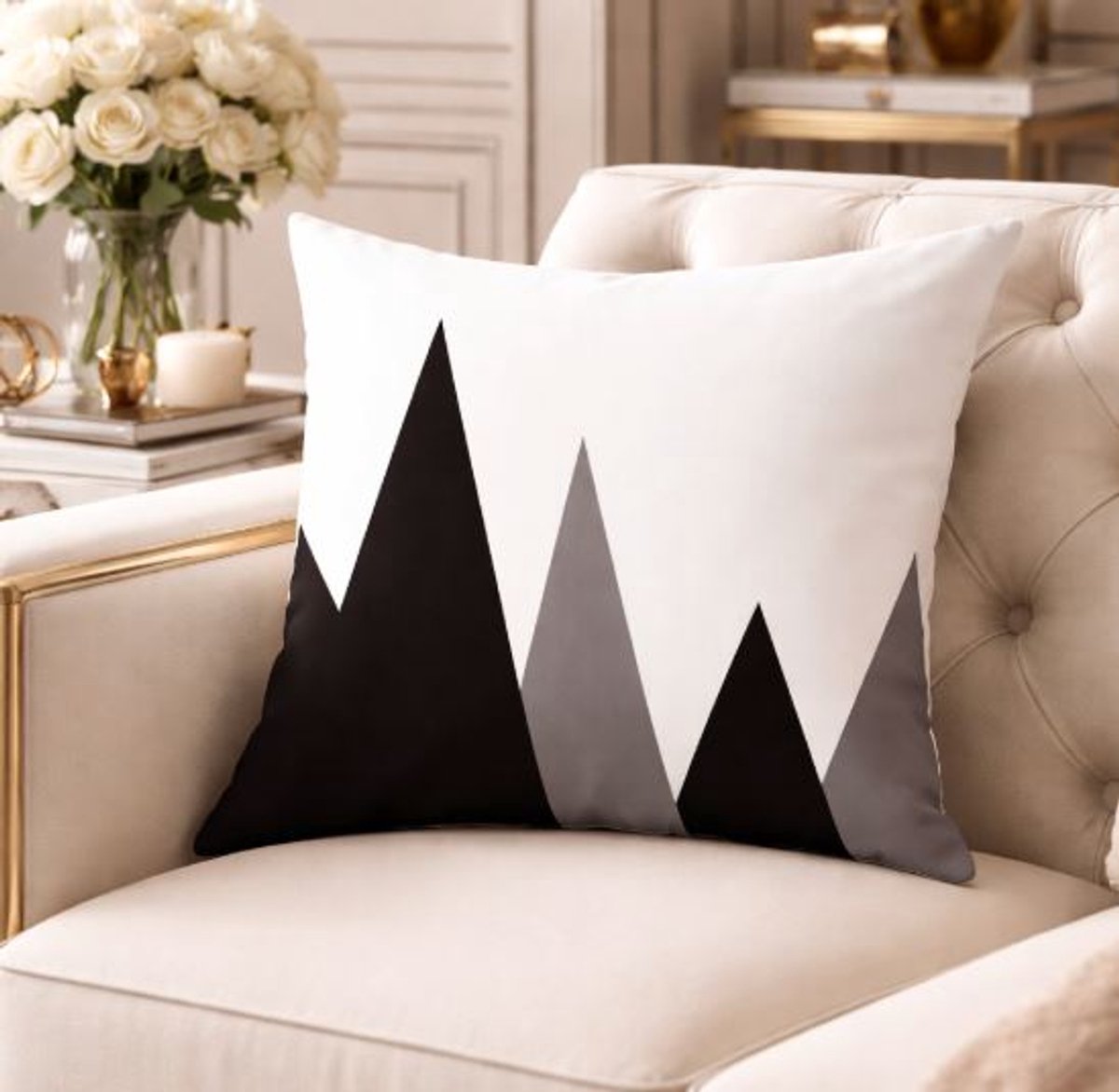 Black & White Living Collection Kussenhoes - 45 x 45 cm
