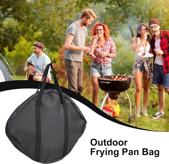 Gietijzeren Pan Tas - Braadpan Opberger - Kamperen & Reizen - Robuust Oxford Materiaal — afbeelding 4