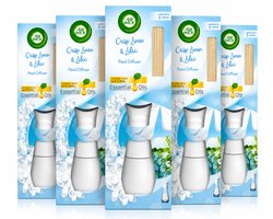 Air Wick Reed Diffuser Crisp Linen & Lilac – 5 x 42 ml – Tot 6 Weken Frisheid – 5 Stuks