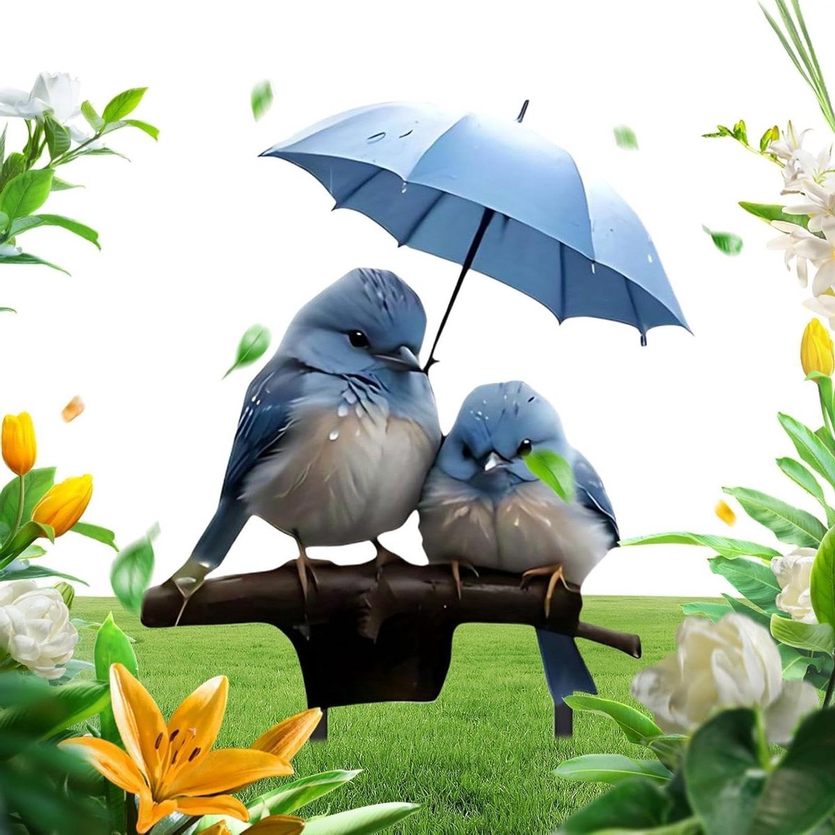 Tuinstokken Vogel Decoratie - Buitenkunst Bordjes - Tuin Aankleden - Weerbestendig Acryl - 10x10 mm - Meerdere Kleuren