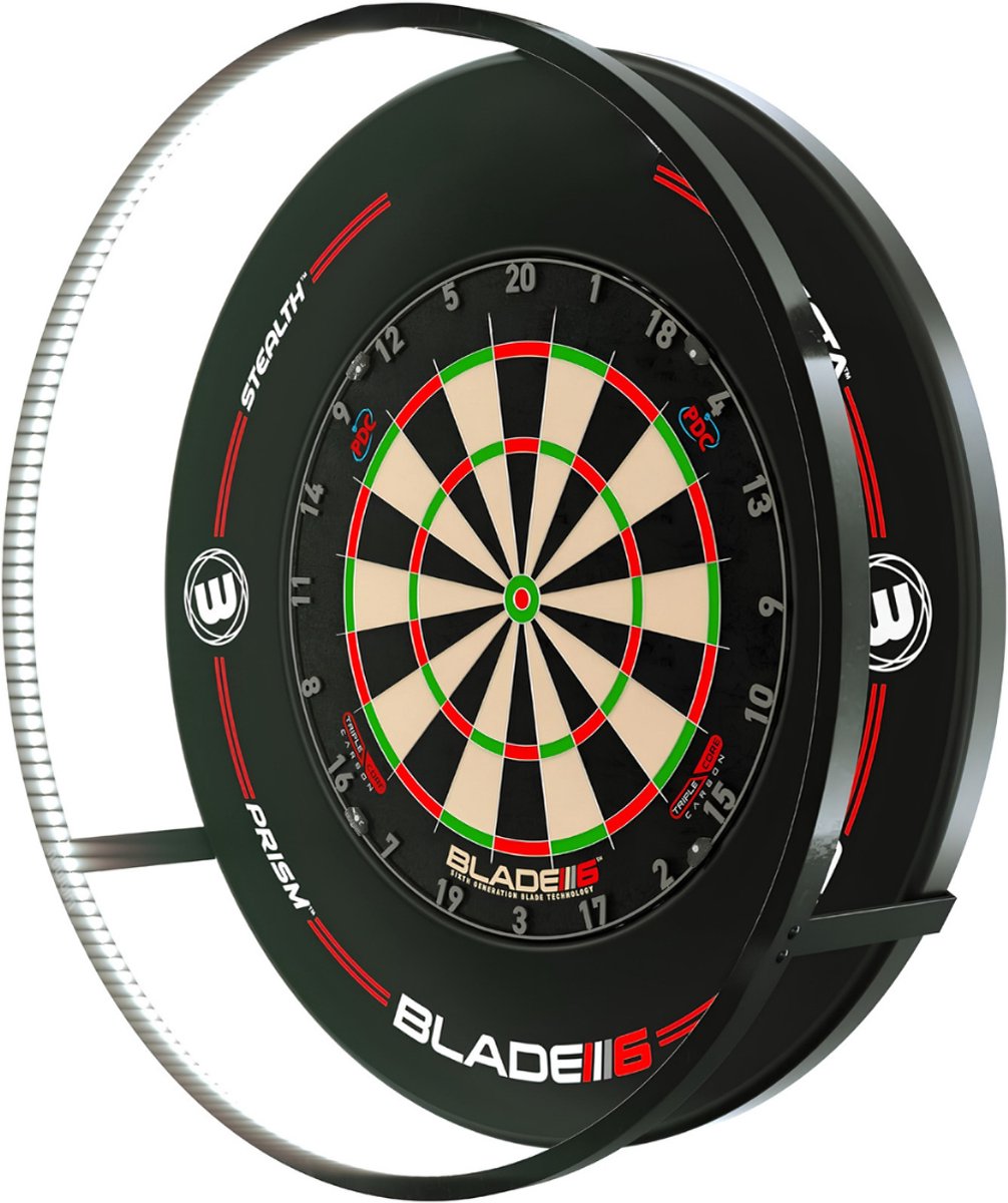 TIM® Dartbord Surround Ring - Dartbord Verlichting - Dartsbord - Zwart - 84cm x 84cm x 11cm; 2kg