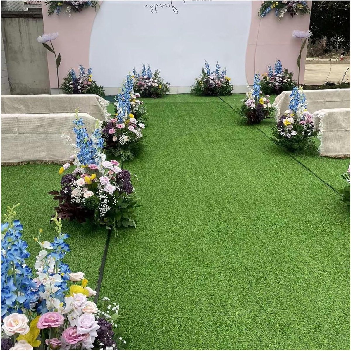 Kunstgras Mat - Faux Gras - Tuin Decoratie - Hoge Dichtheid - 100 x 500 cm - Groen