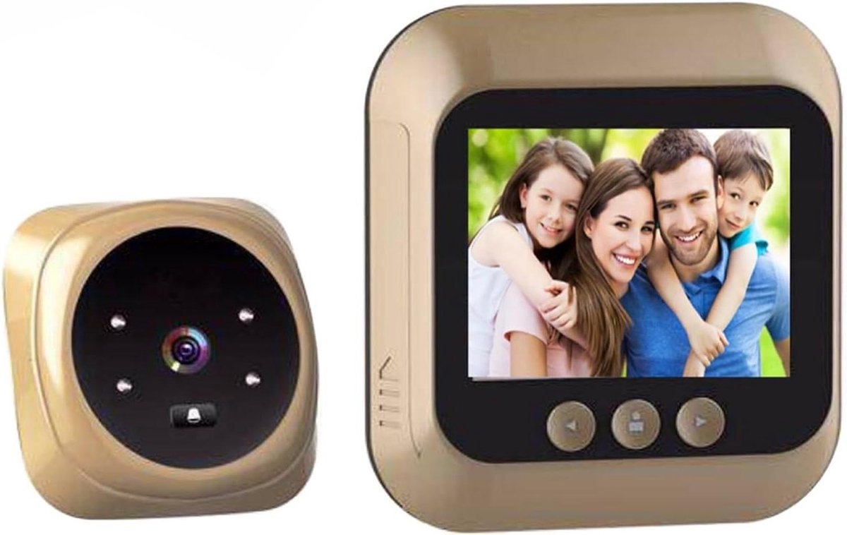 Digitale Deurcamera - Elektronisch Kijkgaatje - Woning Beveiligen - Ingebouwd Nachtzicht - 2.4 Inch LCD - Zilver