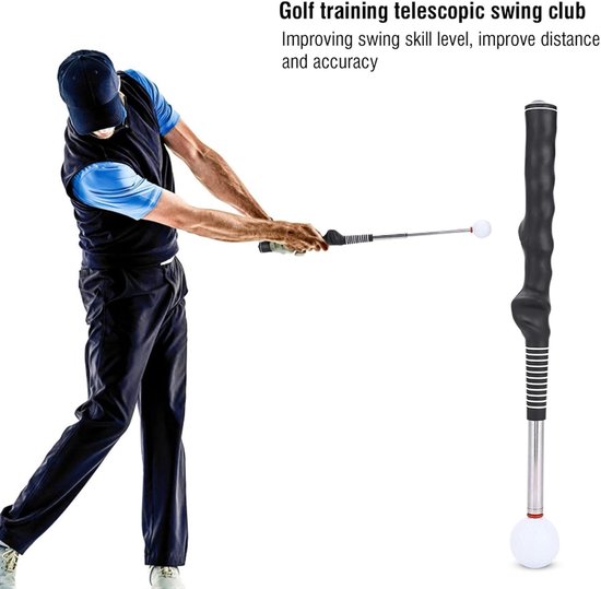 Golf Swing Trainer - Retractable Swing Training Aid van Metaal voor Links- en Rechtshandige Spelers, Perfect als Warm-Up en Cadeau voor Mannen en Vrouwen van GOLF — afbeelding 5