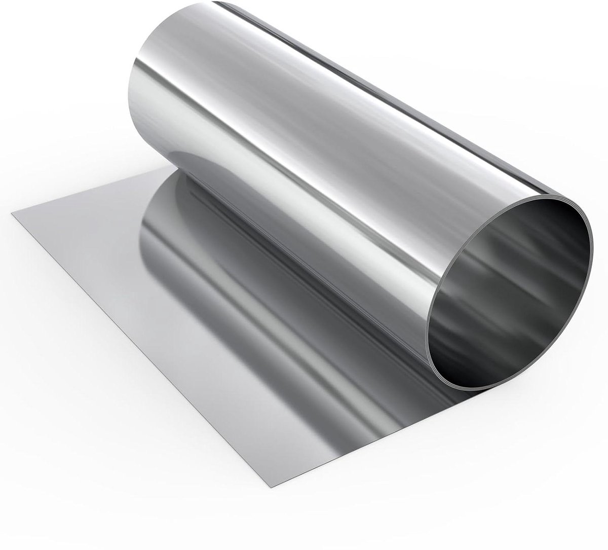 Roestvrijstalen Plaatfolie - Rolblad Metaal - Machine Onderhoud - Corrosiebestendig 304 Staal - 0.3 x 200 x 1000 mm - Zilver
