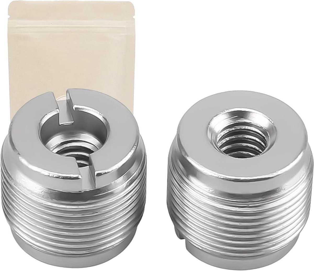Schroefadapter Set - Microfoon Statief - Camera Bevestigen - Metaal Duurzaam - 2 Stuks - Zilver