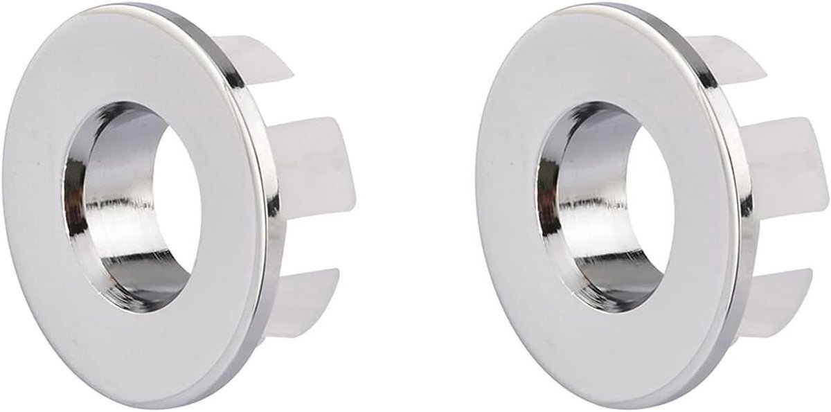Wastafel Overloop Set - Afvoer Deksel - Badkamer Reparatie - Messing Materiaal - Standaard Maat - Chroom