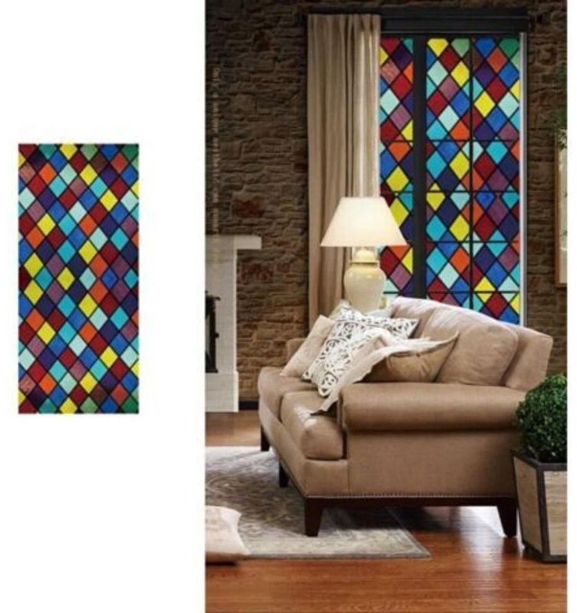 45x100 cm privacy raamfolie, ondoorzichtige decoratieve raamfolie geschikt voor glas-in-loodmotief, zelfklevende verduisterende raamfolie, geschikt voor woningen, slaapkamers, badkamers en woonkamers.