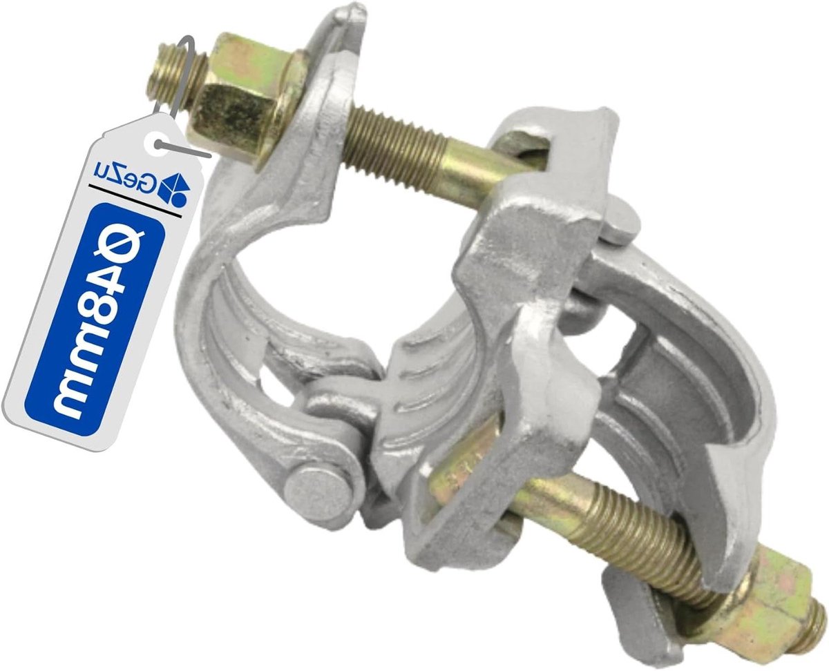 Steigerkoppeling - Steigerklem - Steigerconstructie Maken - Thermisch Verzinkt Staal - 48 mm - Zilver