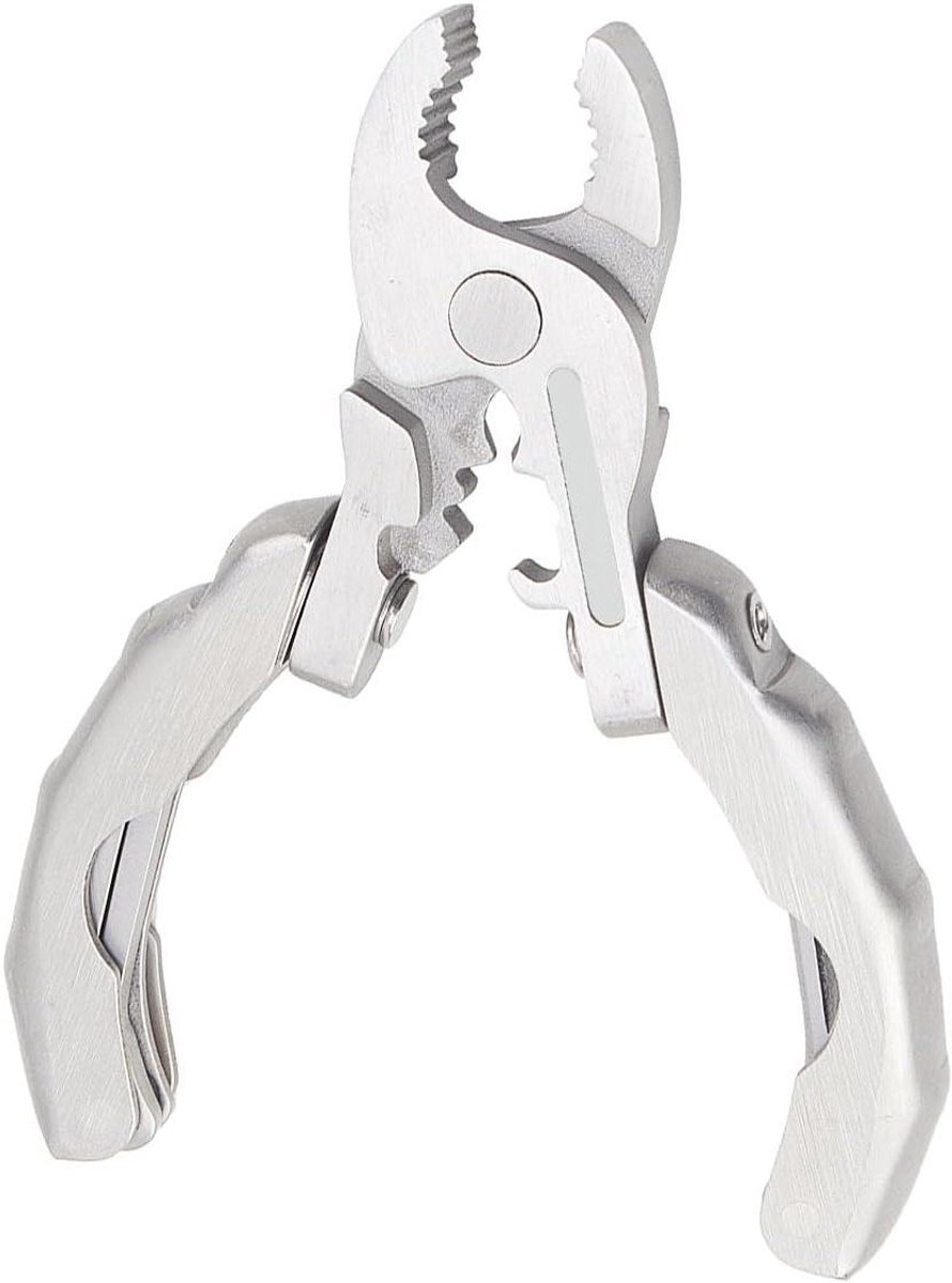 Multitool Sleutelhanger - Zakgereedschap Mini Tool - Buitenactiviteiten - 9-in-1 Functies - 9.2 x 4.2 cm - Zilver