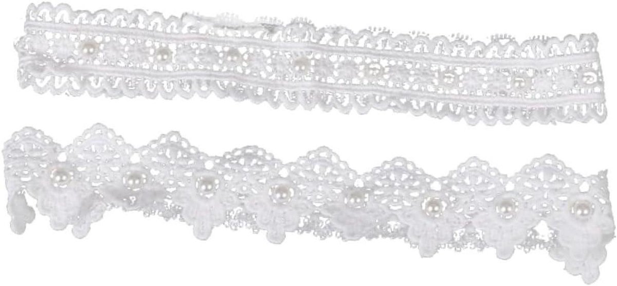 Bruiloft Kousenband - Bruidsaccessoire - Speciale Gelegenheid - Verstelbaar Kant - Tot 60cm - Wit