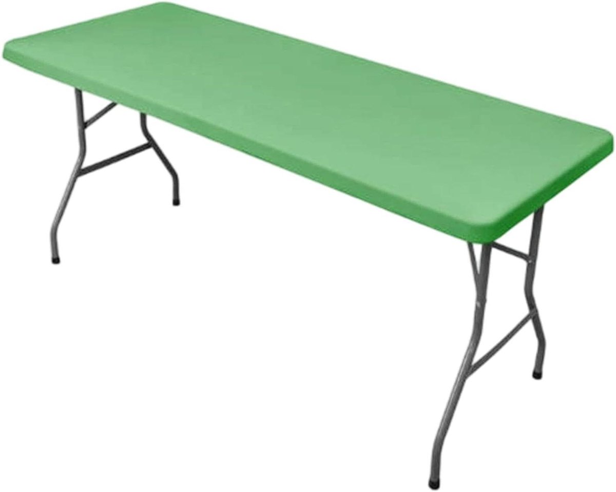Rechthoekige Tafelhoes - Tafelkleed Elastisch - Tafel Beschermen - Met Elastische Rand - 183 x 76 cm - Groen