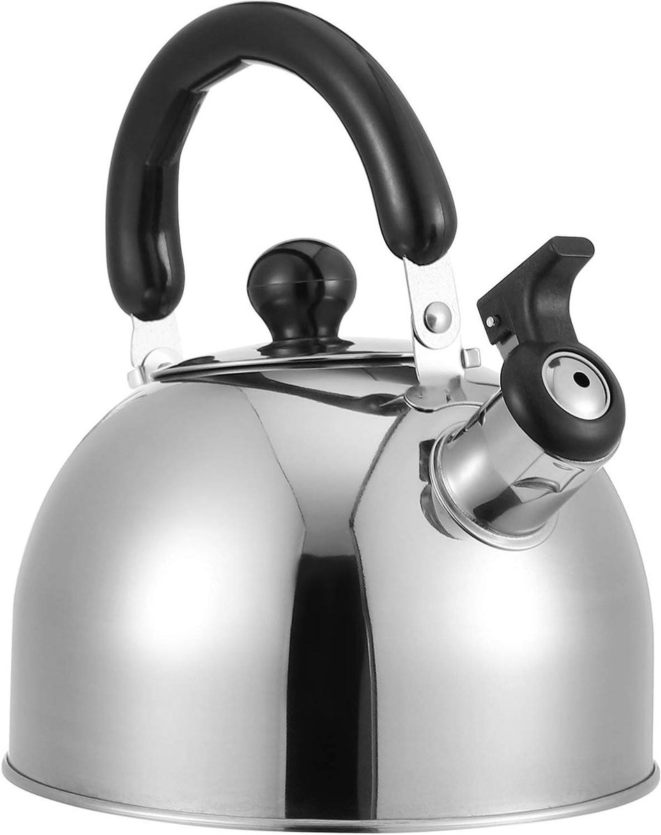 Roestvrijstalen Theepot - Waterkoker Fluitketel - Thee Zetten - Automatisch Fluitapparaat - 2 Liter - Zilver