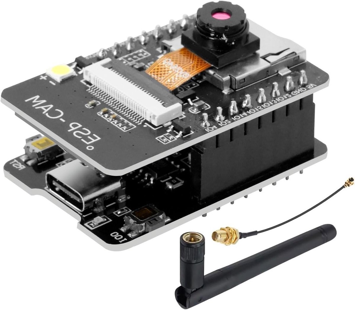 WiFi Bluetooth Ontwikkelbord met Camera OV2640, Dual-Core ESP32, Type-C en TF Kaartsleuf voor Arduino