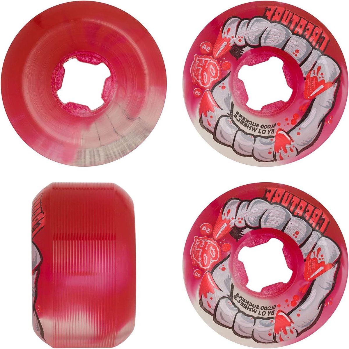 Skateboard Wielen DNA Curbsuckers Straat skateboarden Vergevingsgezind urethaan 54mm 95A Transparant