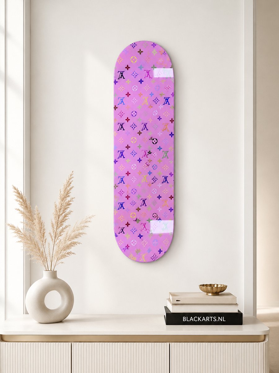 LV Skateboard wanddecoratie 24x75cm