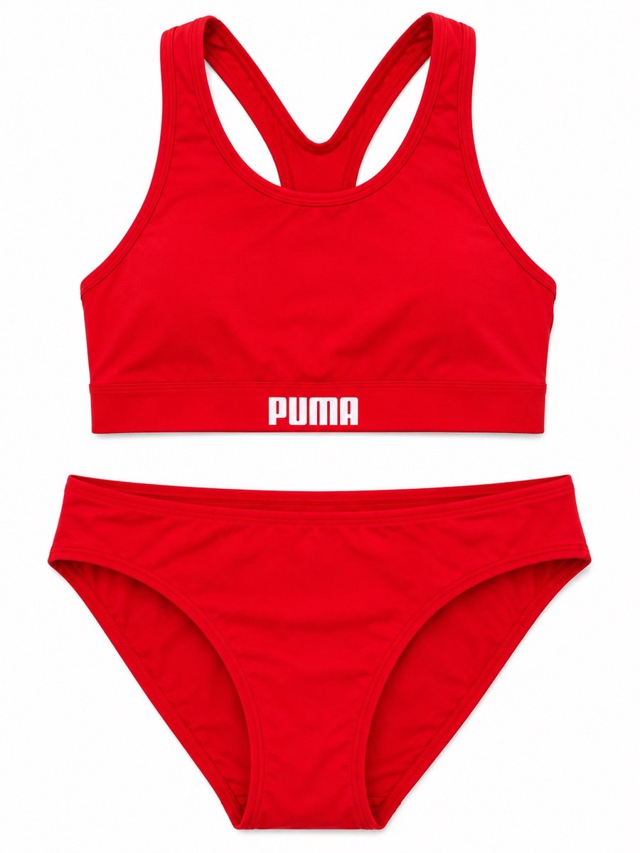 Puma racerback bikini met slip Rood
