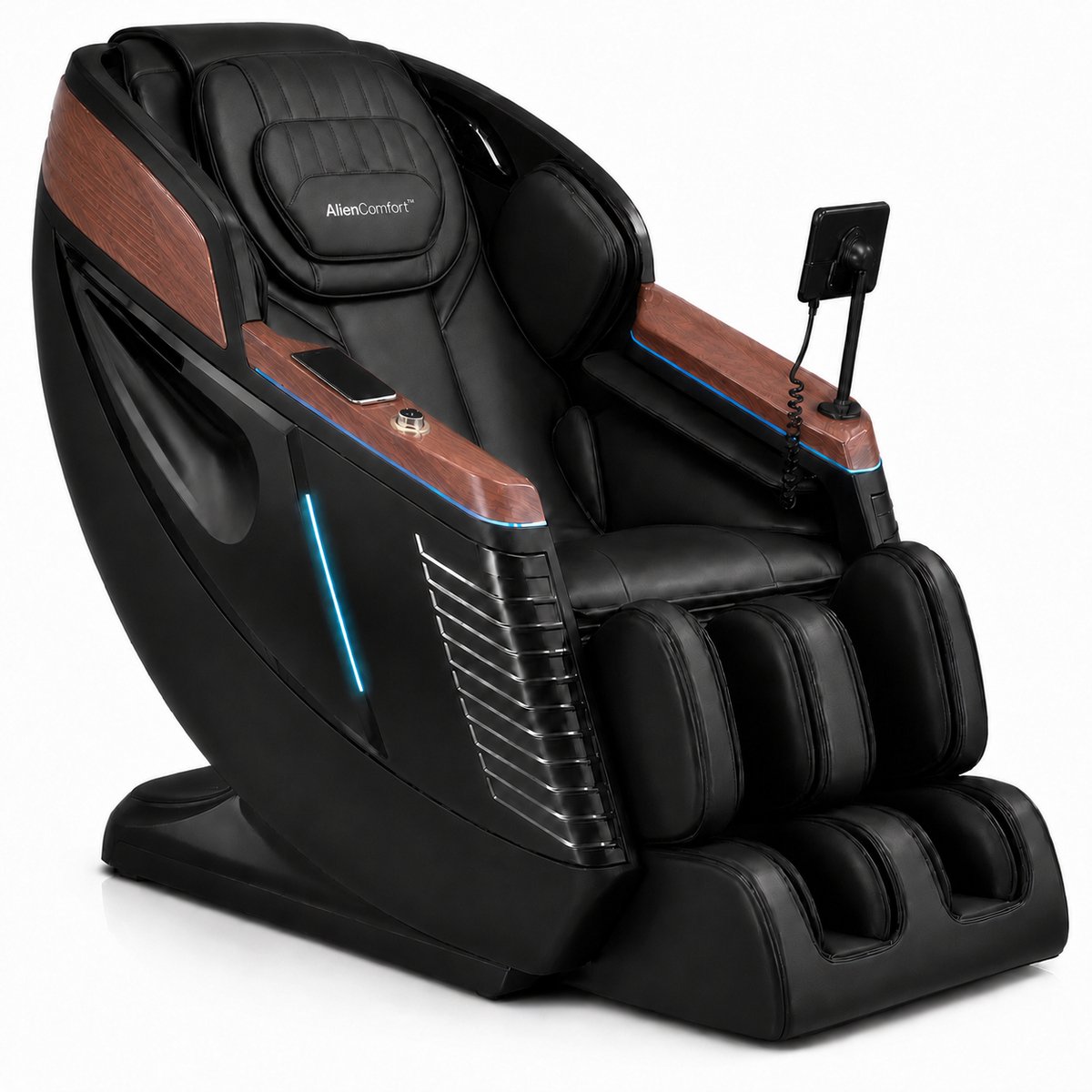 AlienComfort™ Therapeutische Massagestoel ATLAS Zwart - 6 Ultra rollers & 18 Airbags - Surround Sound - Massage stoel - Massagestoel Elektrisch - Nekmassage - Massage apparaat
