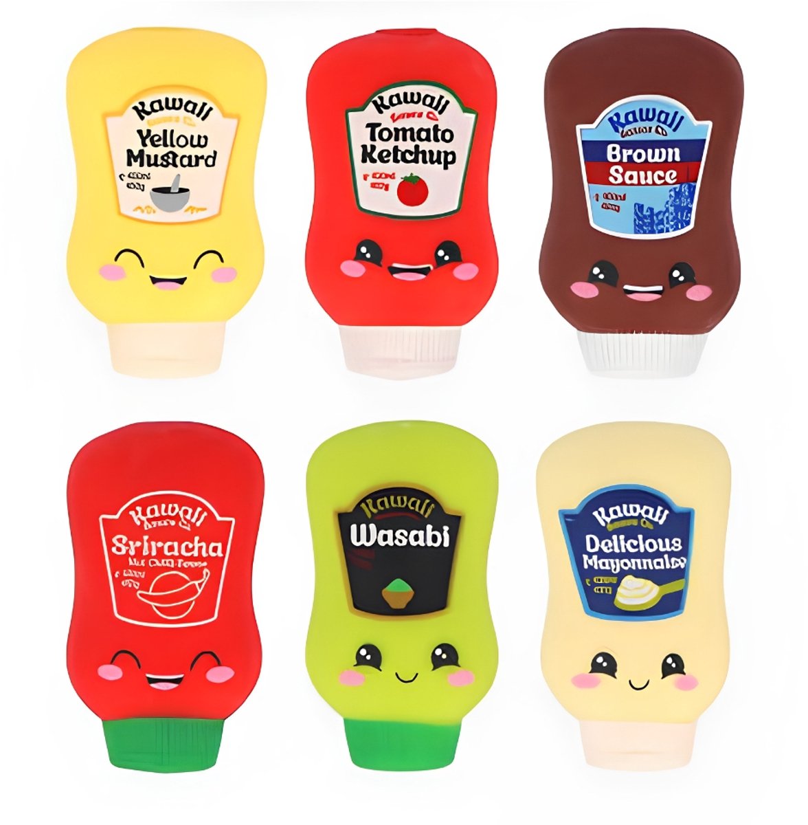 Squeezy sauce bottles - 10cm - Fidget Toy - Anti Stress - Sausfles knijpbaar speelgoed - 2 stuks (willekeurige opties)