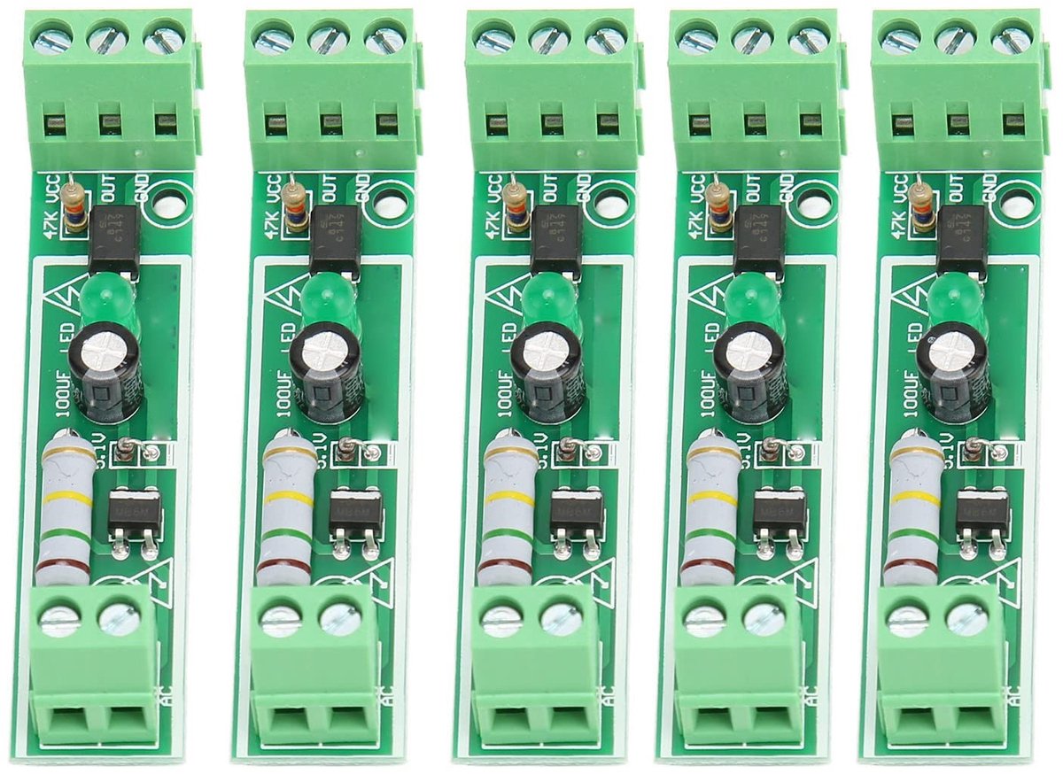 Dailygoody - Optocoupler Module - 1 Kanaals - Isolatie - Groen - 5 Stuks Optocouplers - Ideaal voor Elektronische Toepassingen - 220V AC