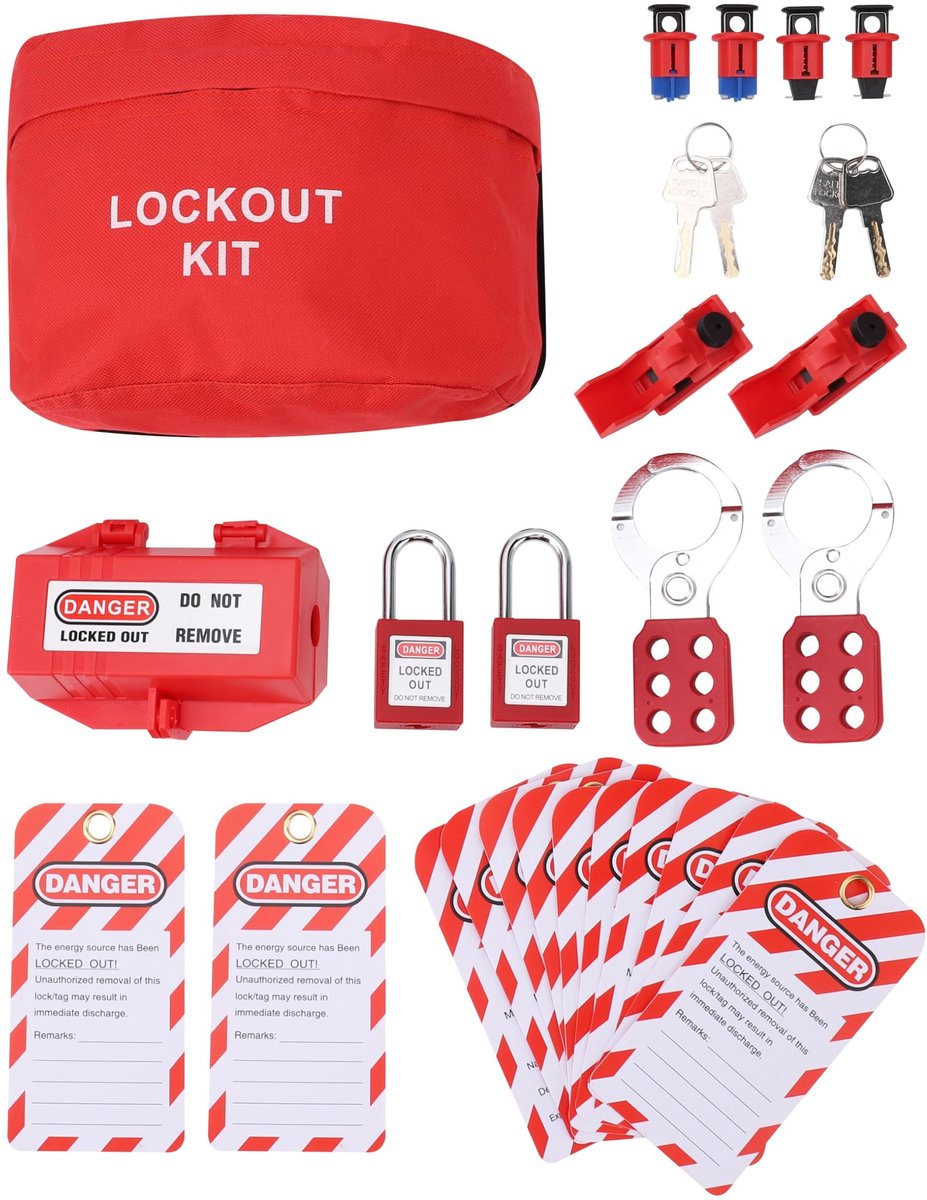 Dailygoods - Lockout Tagout Set met Hangslot en Kabelbinders