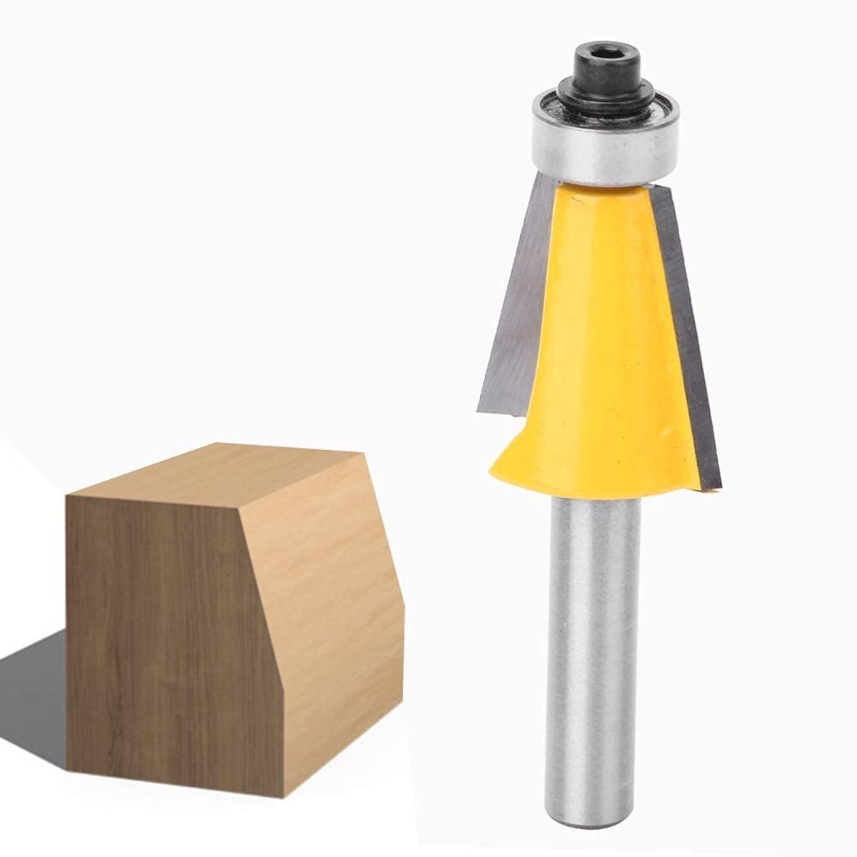 Dailygoods - Dailygoody - Bovenfrees - Houtbewerking - Lijmfrees met lagers - 8 mm schacht - Randfrees voor precisie - Geschikt voor hobbyisten en professionals