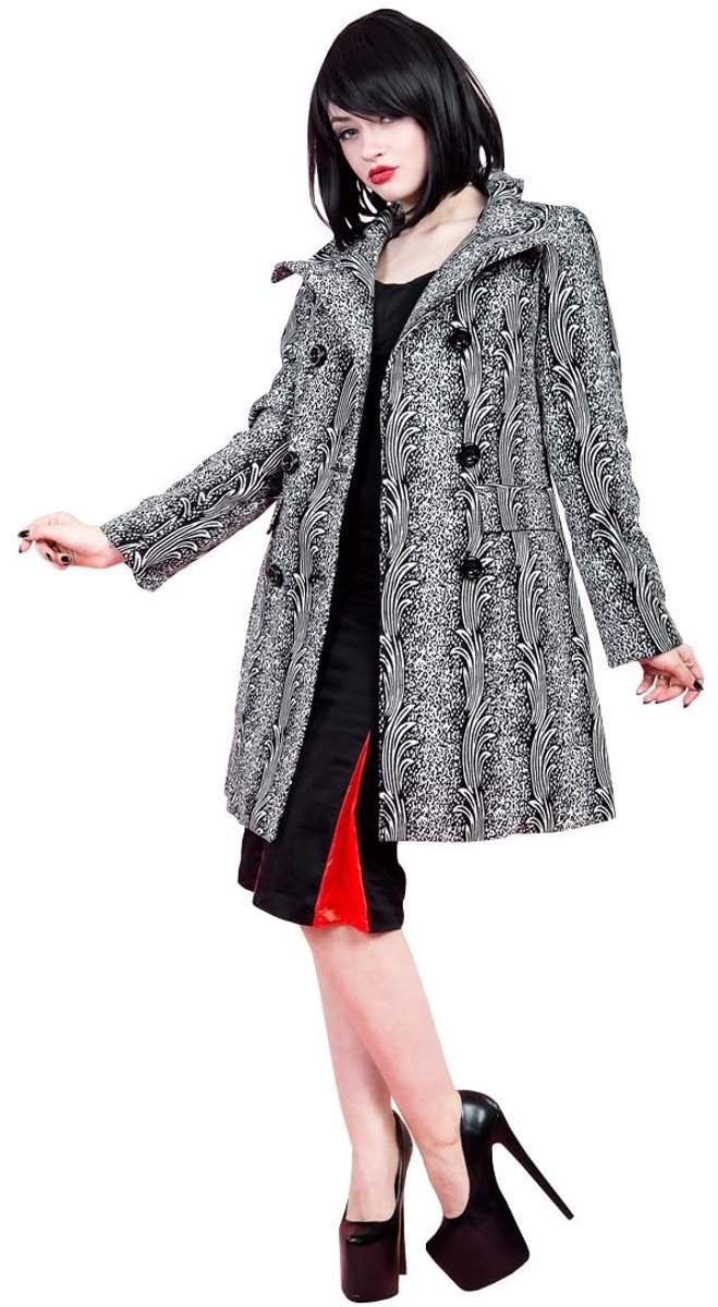 Dailygoods - Elegante Dames Winterjas met Bloemenprint