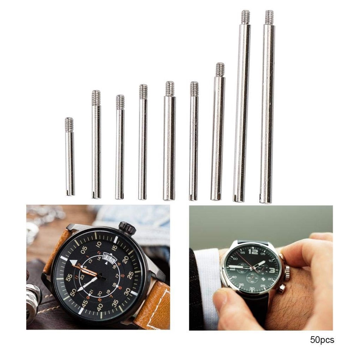 Dailygoods - Dailygoody - Watch Repair Screw - Horloge Reparatie - Duurzaam en Sterk - Rood - Horloge Accessoires - Ideaal voor Vakmensen - 50 Stuks