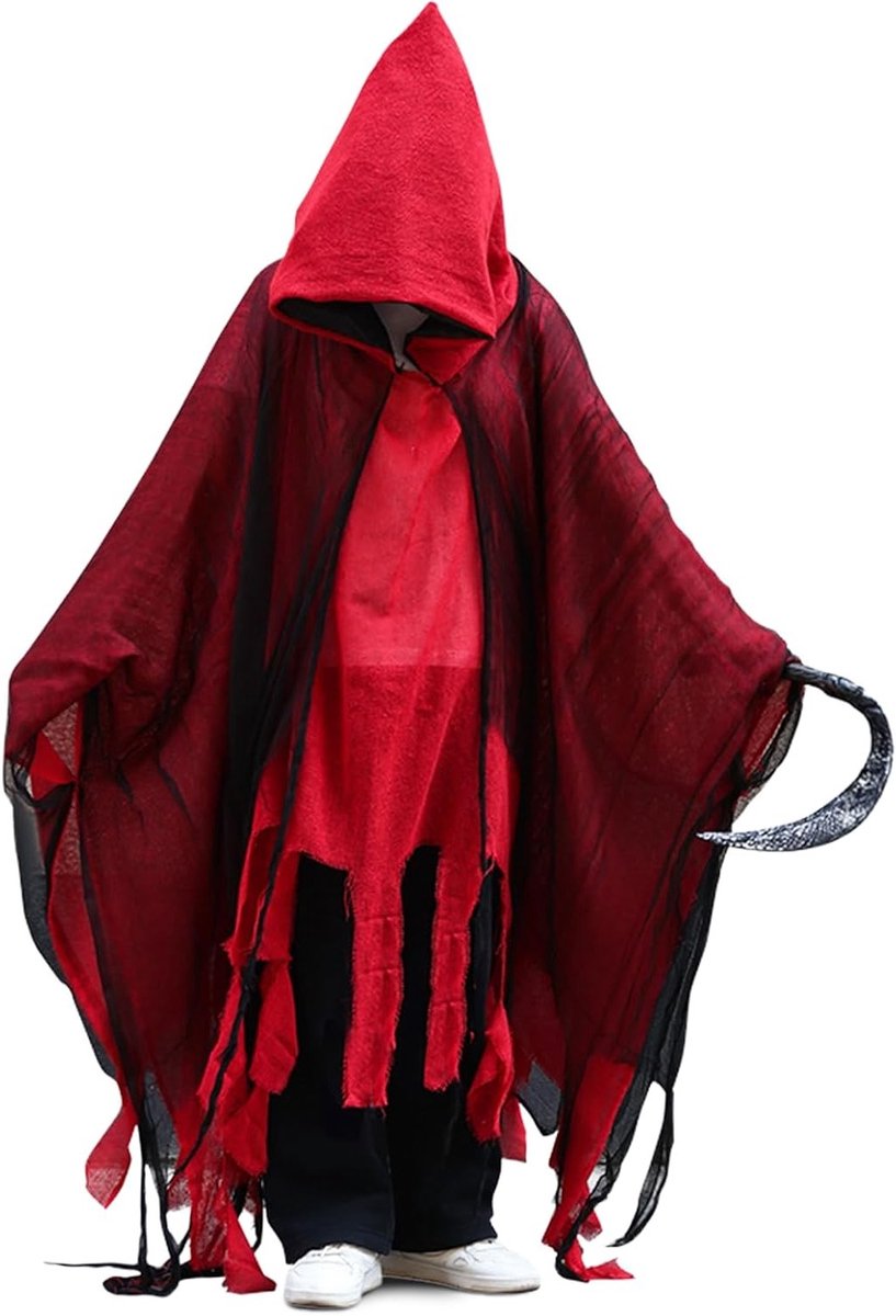 Hooded Cloak voor Halloween - Middeleeuwse Renaissance Gewaad, Griezelige Kostuums en Grim Reaper Cape voor Volwassenen
