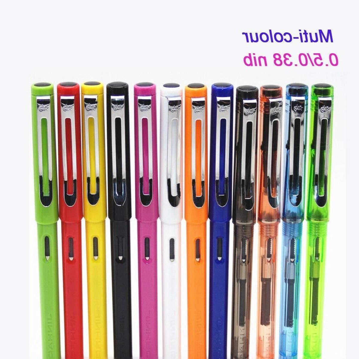 Kleurrijke vulpennen set voor zakelijke gebruik met medium nib, perfect voor elegant schrijven en kalligrafie