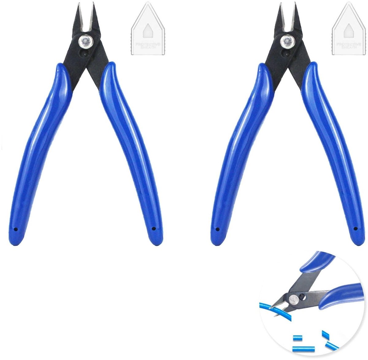 Dailygoody - Hoge Precisie Draadsnijder - Flush Cutters Set - Duurzaam en Ergonomisch - Blauw - Voor Elektrische en Huishoudelijke Reparaties - Perfec...