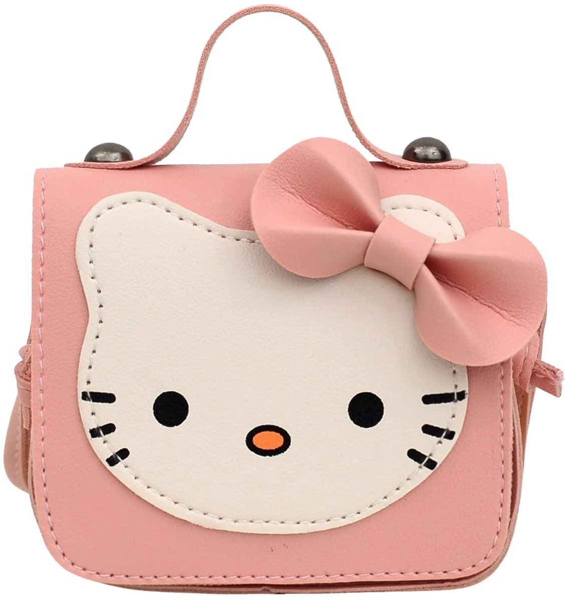 Dailygoody - Schoudertas met strik - Meisjes - Roze - Mini tas - Sleutels - Zakdoeken - Mobiele telefoons - Kinderen 3-12 jaar