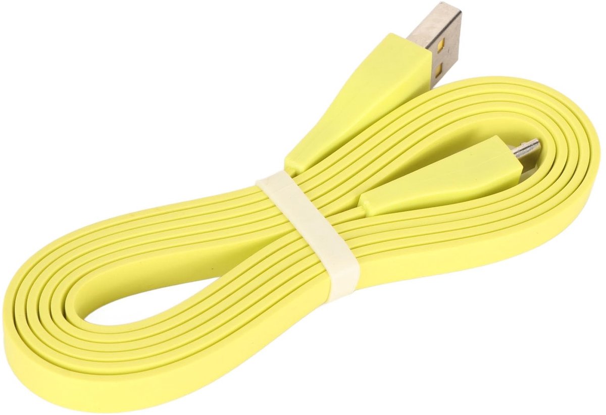 Dailygoods - Dailygoody - USB-oplaadkabel - Vervangende kabel - Fluorescerend geel - Micro USB - Geschikt voor UE Boom en Megaboom - 3,9 ft