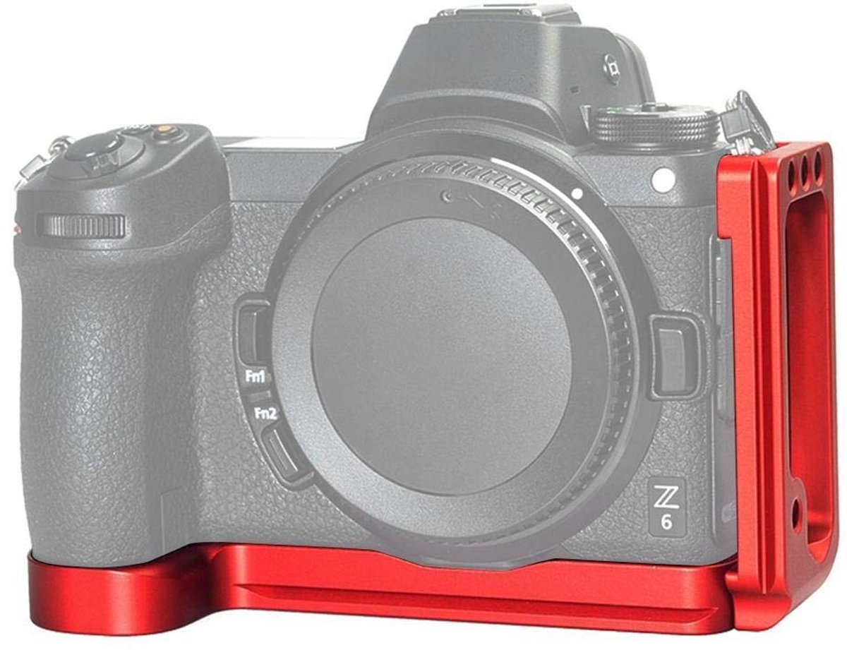 Dailygoods - Dailygoody - L-vormige Snelsluitplaat - Aluminium Montagebeugel - Ideaal voor Camera's - Rood - Statiefaccessoires - Geschikt voor Z7 Z6