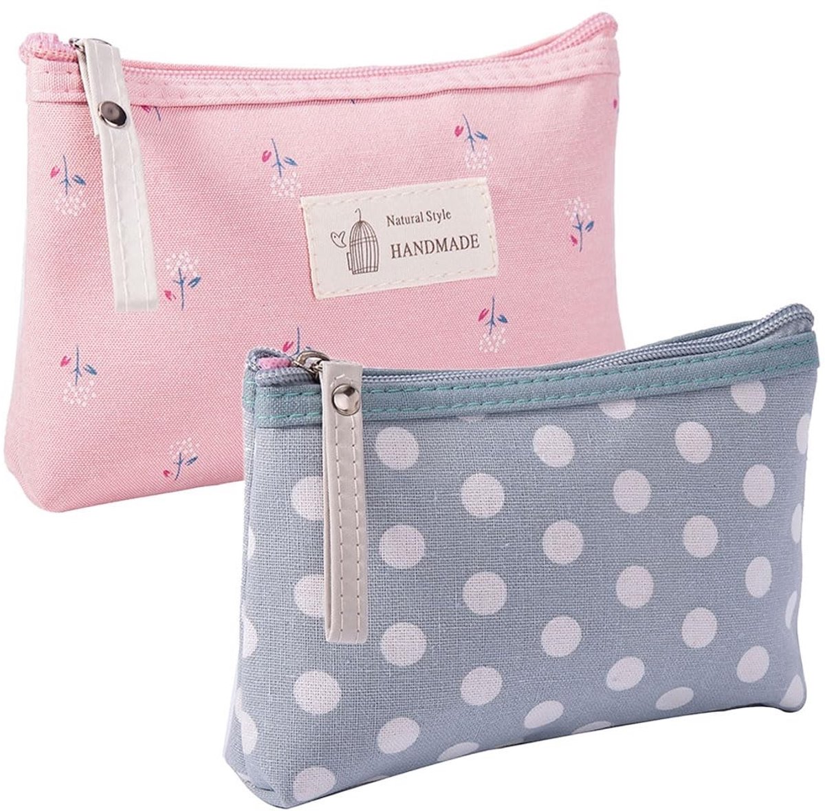 Dailygoods - Dailygoody - Kleine make-uptas - Mini toilettas - Draagbaar en compact - 2 stuks - Geschikt voor potloden en toiletartikelen - 17 x 11,5 x 4 cm