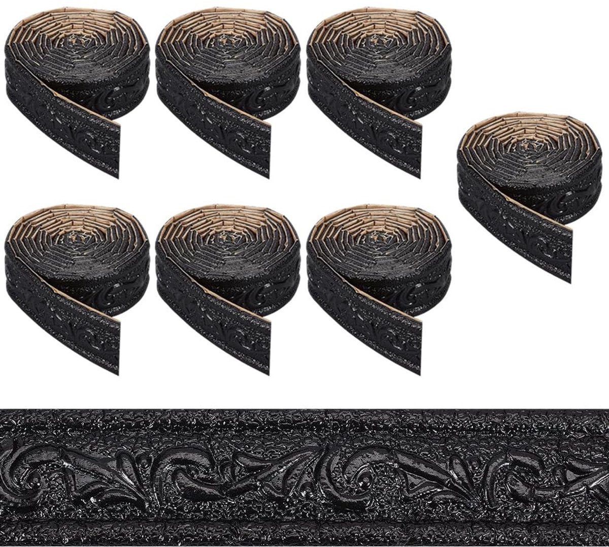 Dailygoods - Dailygoody - Zelfklevende Molding - Vintage Wandafwerking - 7 Rollen - Decoratieve Wallpaper Border - Eenvoudig aanbrengen - Geschikt voor binnen