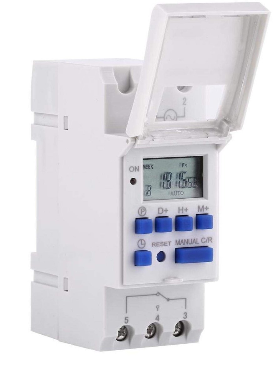 Dailygoods - Dailygoody Digitale schakelklok - Programmeerbare timer - Automatisch in- en uitschakelen - Wit - 16 instellingen - Geschikt voor 220V - ...