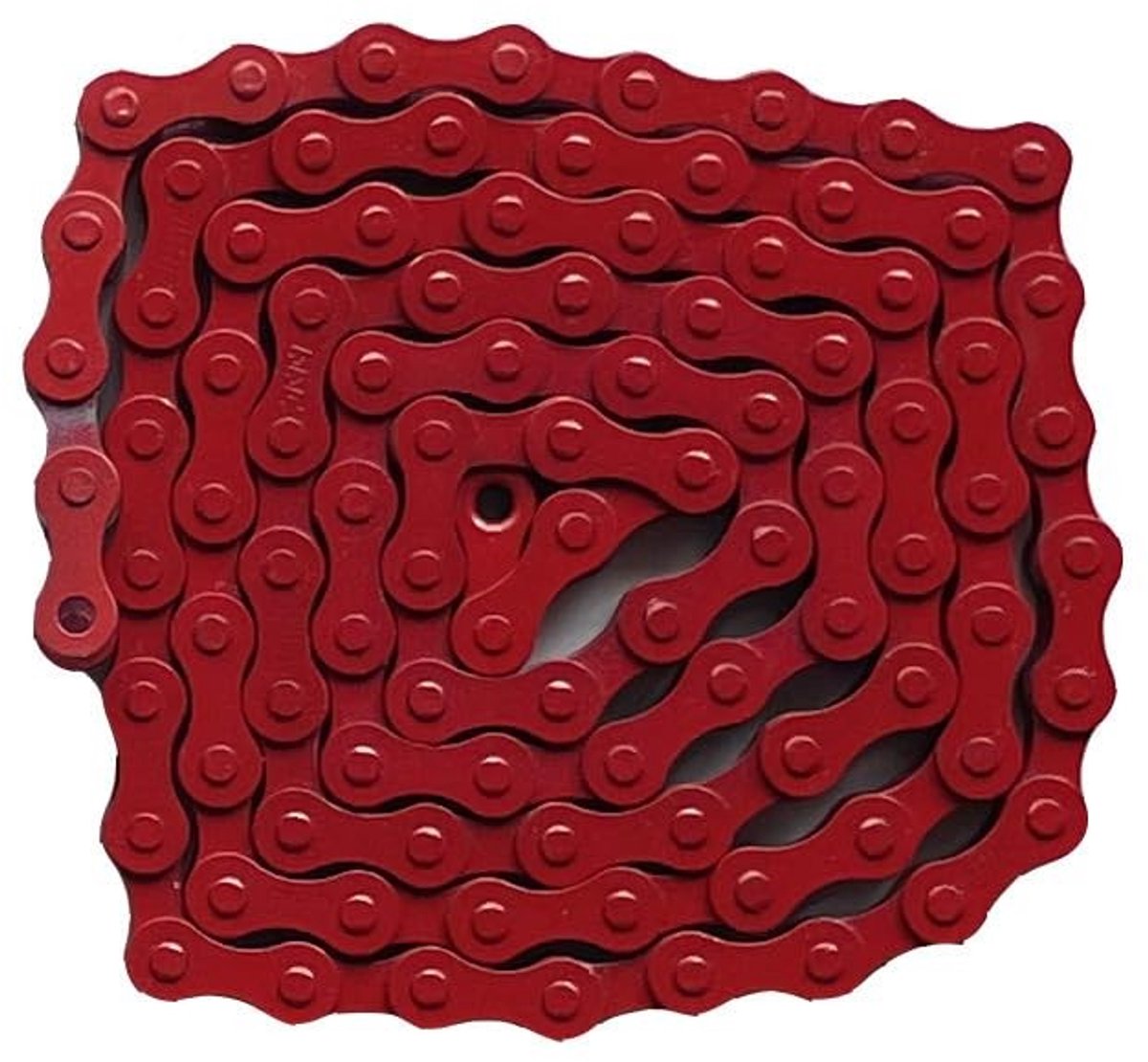 Dailygoods - Dailygoody - Fietsketting - Enkelvoudige Fietsketting - Duurzaam en Betrouwbaar - Rood - Geschikt voor BMX en MTB - 1/2"x1/8"