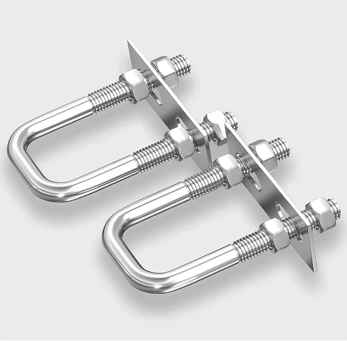 Dailygoods - Dailygoody - M8 U-bouten - Roestvrij staal - Duurzaam en sterk - 2 stuks - Geschikt voor bevestigingen - Sliver