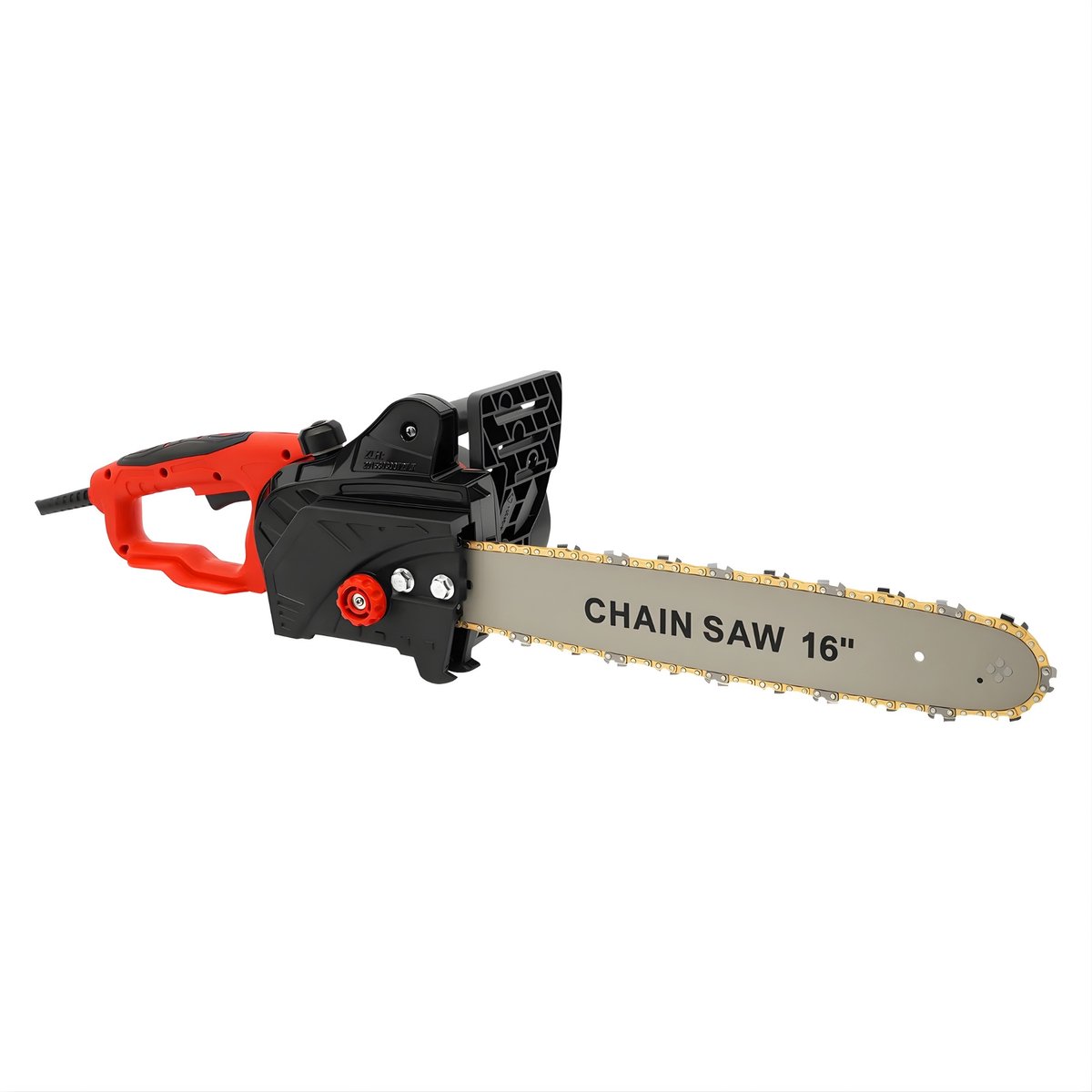 2000W Elektrische Kettingzaag 16 Inch – Krachtige Chainsaw met 1.5 m Snoer – Draagbare Houtzaag voor Snoeien en Houtbewerking – Rood