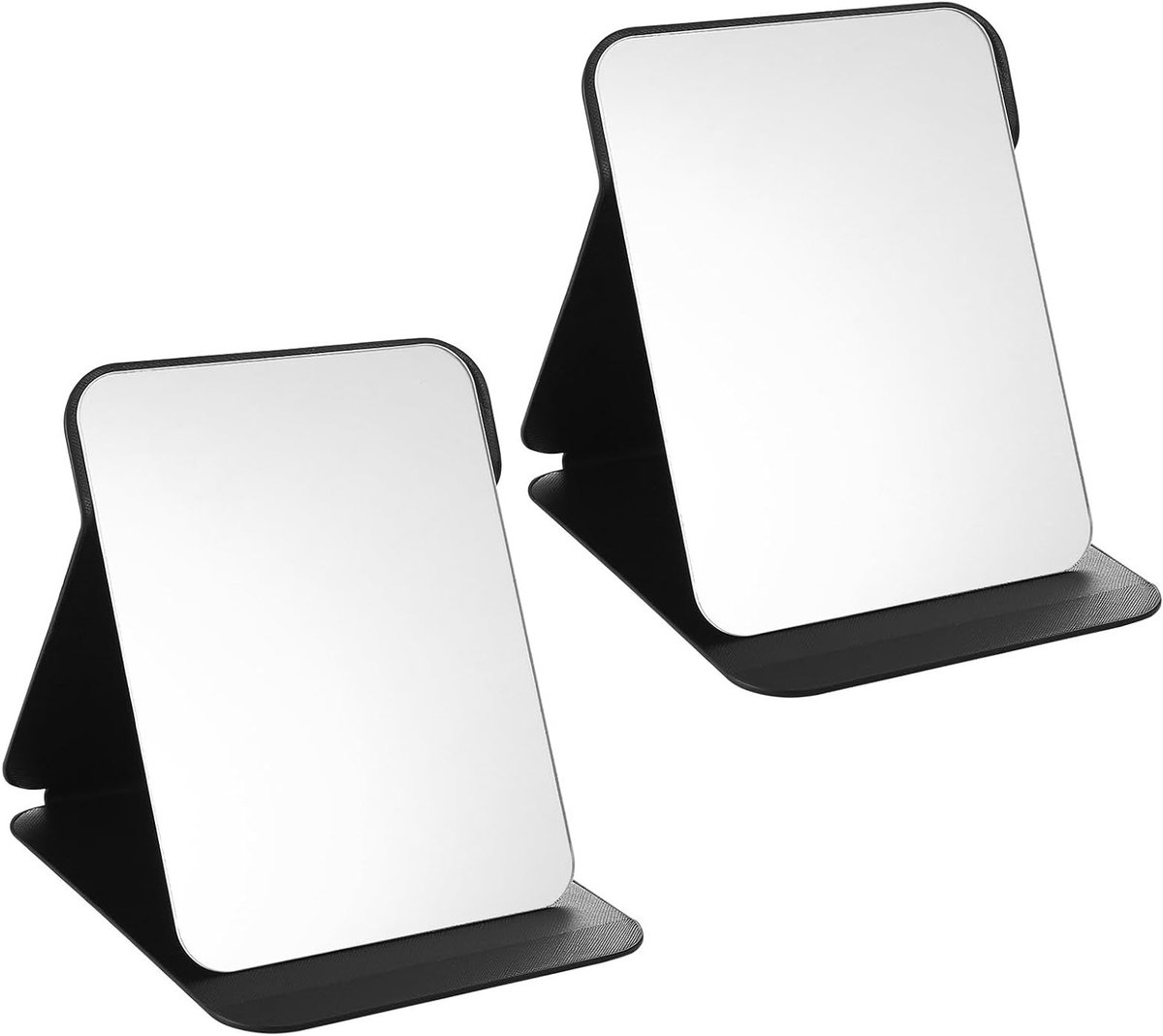 Compacte Vouwspiegels voor Reizen - 2 Stuks Draagbare Makeup Spiegels met HD Weergave, Ideaal voor Scheren en Make-up op Bureau of Tafel