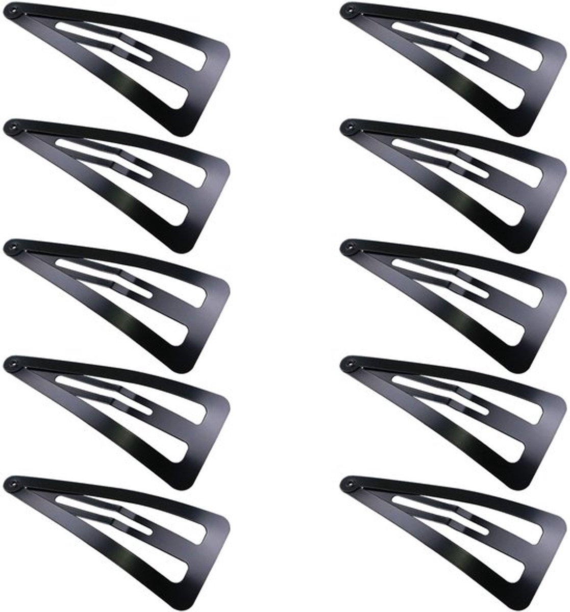 Haarclips, zwart, 10 stuks, antislip, 6,7 cm, haarclips voor alle haartypes (driehoek)