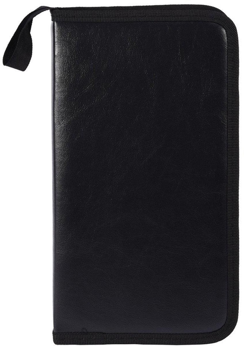 Dailygoody - CD/DVD Opbergcase - PU Leren Houder voor 80 Schijven - Zwart