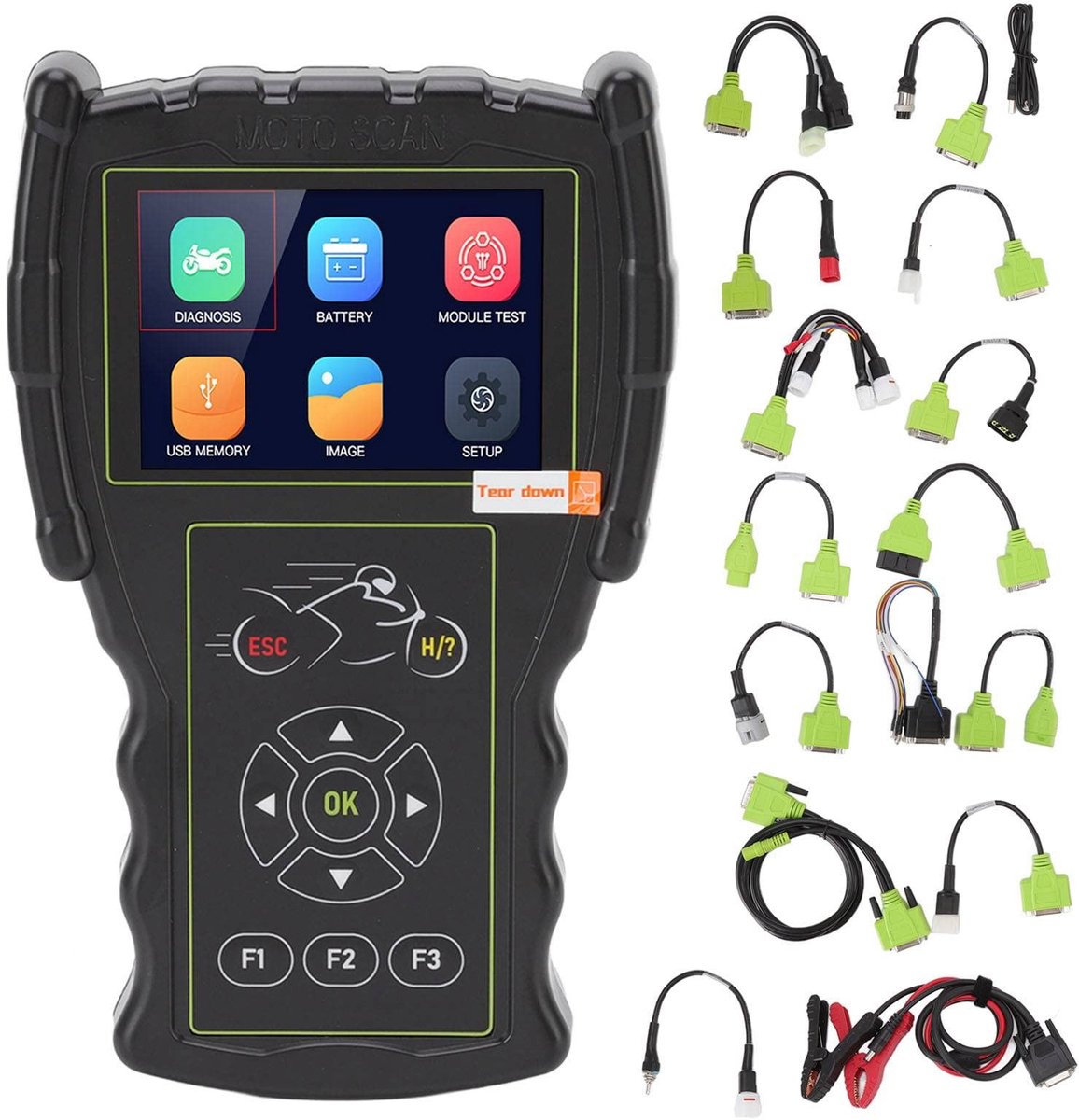 Dailygoods - Dailygoody - Motorfiets Diagnostische Scanner - OBD-Foutcodelezer - Draagbaar en Eenvoudig in Gebruik - Hoge Precisie - Ondersteunt Diverse Merken - I.