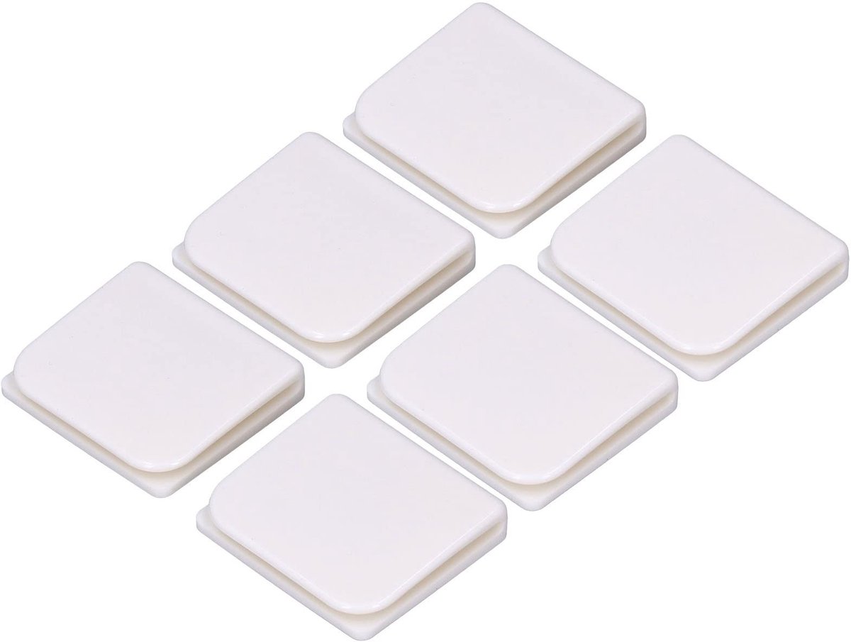 Dailygoods - Zelfklevende Douchegordijn Clips, 6 Stuks voor Bevestiging