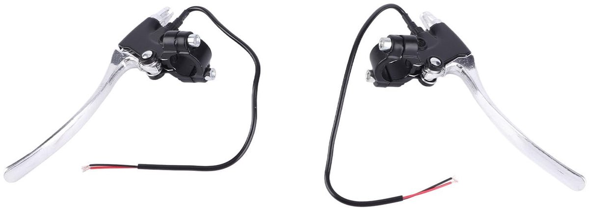 Dailygoods - Dailygoody - Achterremhendel - Remhendel Vervangaccessoires - Ergonomisch Ontwerp - Zilver zwart - Geschikt voor Elektrische Fietsen - Handige Install..