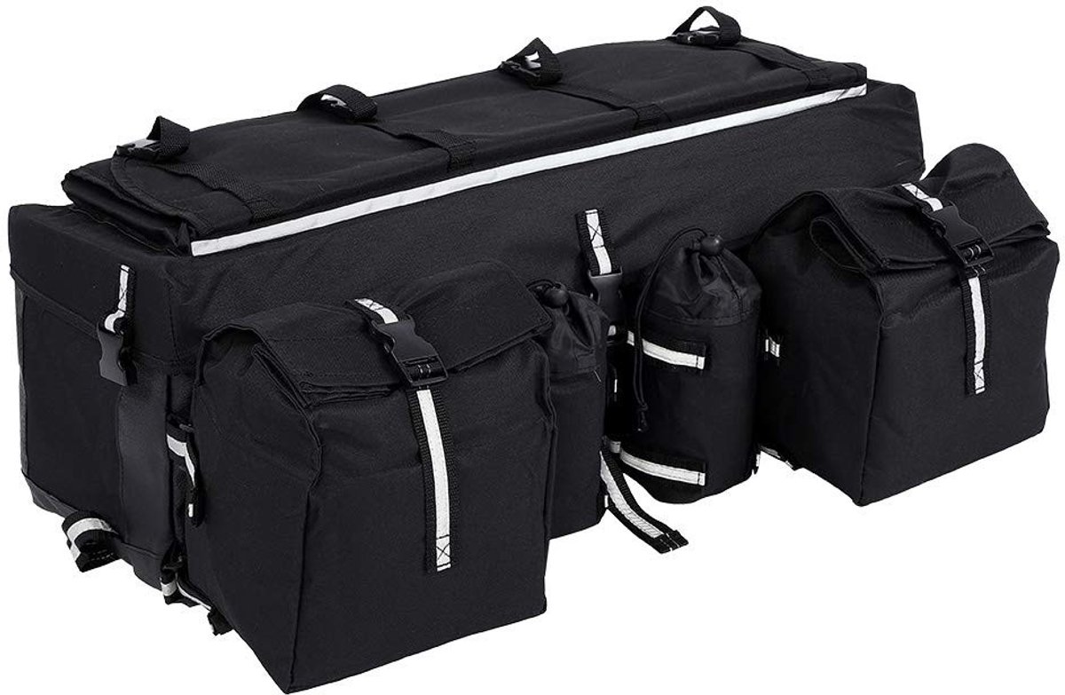 Dailygoods - Dailygoody zadeltas - Slijtvast Oxford-stof - Duurzaam en kleurecht - 68 x 27 x 21 cm - Handige opbergzakken - Geschikt voor ATV